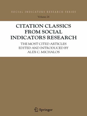 cover image of Citation Classics from Social Indicators Research